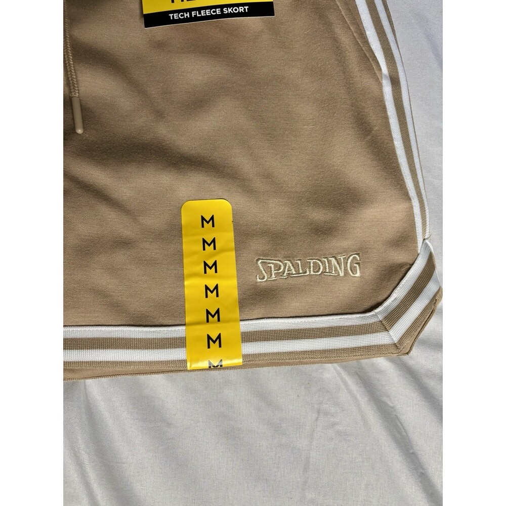 Spalding Women's Elastic Waist Side Pockets Relaxed Fit Skort Size Medium Beige - Picture 3 of 9